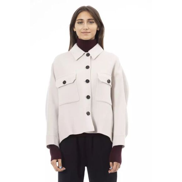 Alpha Studio Jackets & Blazers - Alpha Studio Women White Suits & Blazers